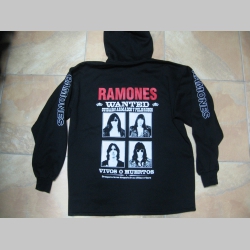 Ramones  čierna mikina na zips s kapucou 80%bavlna 20%polyester